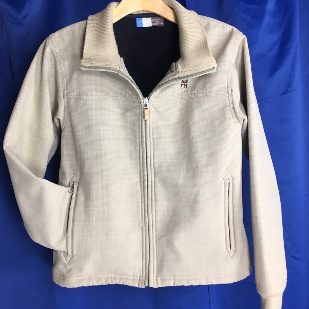 Special Blend vintage pink and tan plaid jacket. L